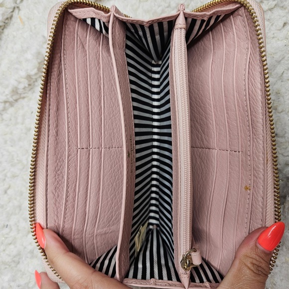Kate Spade Light Dusty Pink Leather Zip‎ Around Accordion Wallet - Picture 12 of 12